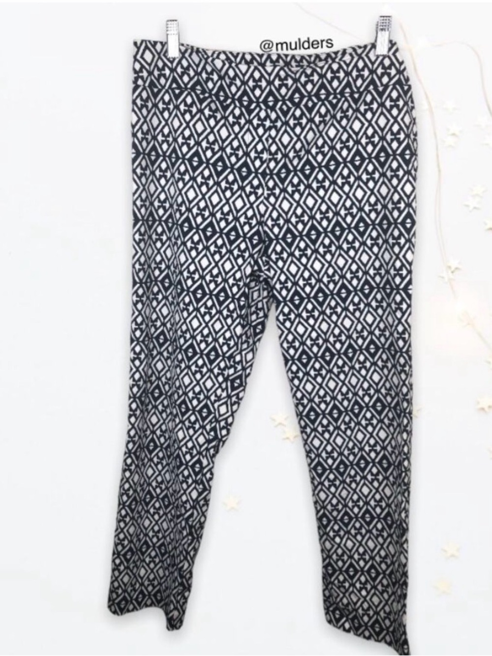 Erica Taylor for Stitch Fix Diamond Print Geometric Cropped Pants XL